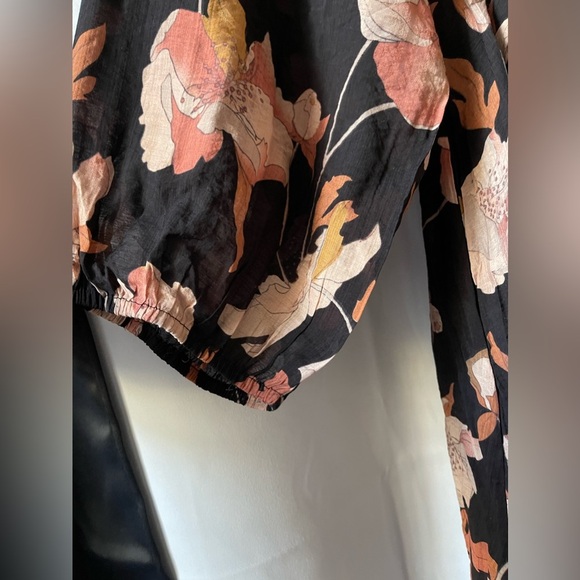 Romantic Floral Square Neck BOHO Modest Peasant Prairie  Smocked MIDI 
Dress - Picture 9 of 16